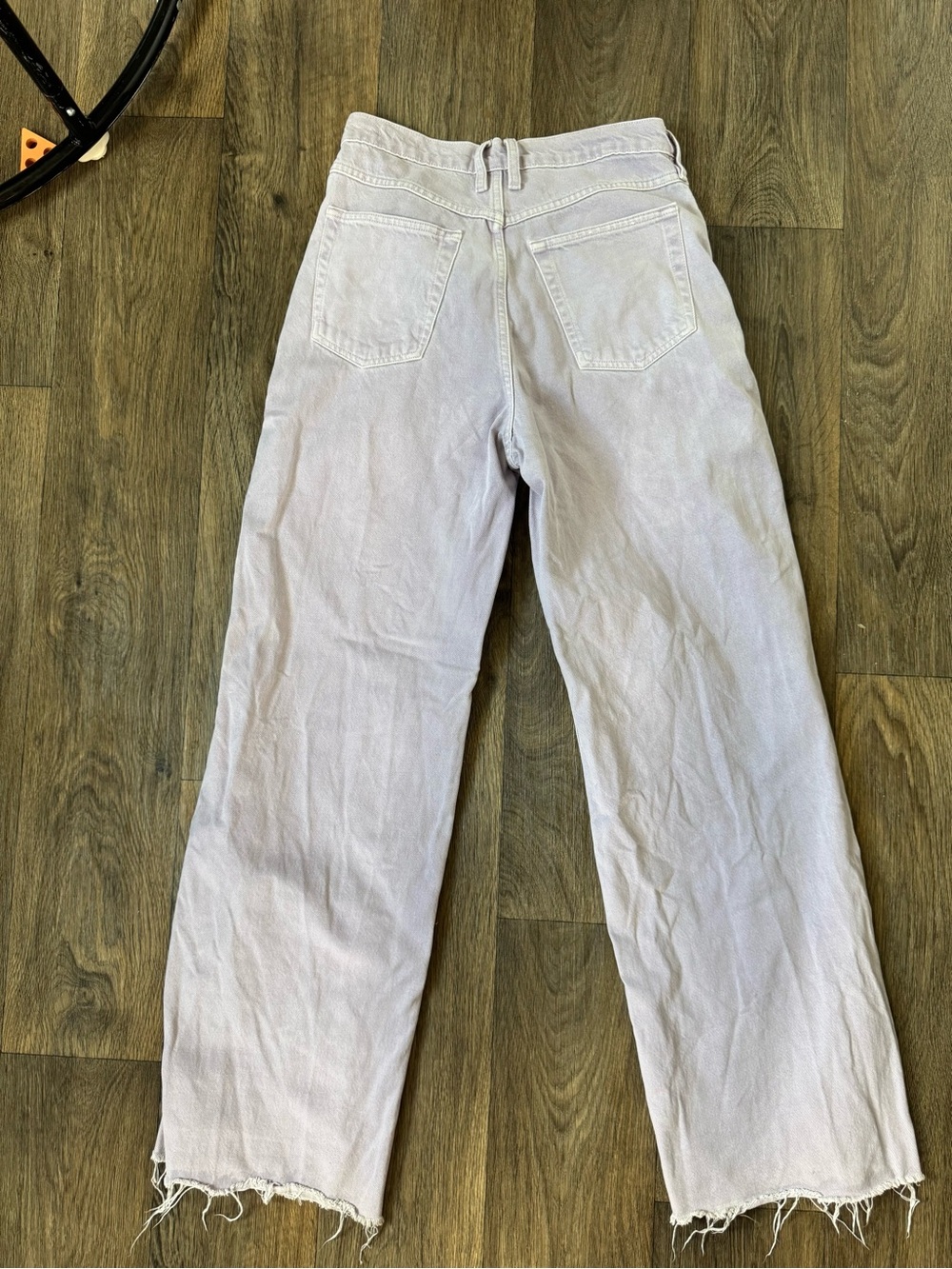 FRAME Women's High’N’Tight Wide-Leg Jeans Lilac Light Wash Cotton Denim 27 - Picture 7 of 11